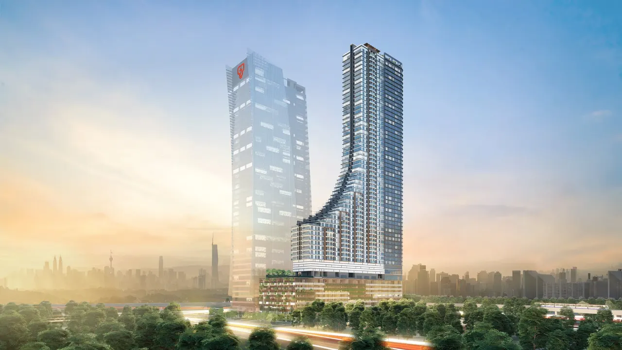 Front view of the Khaya Residences tower.