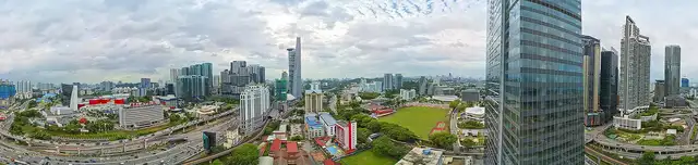 Panoramic photograph from Level 20, looking out over the city.