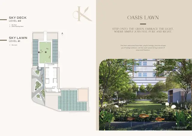Plan of the Level 60 Sky Deck and the Level 61 Sky Lawn.