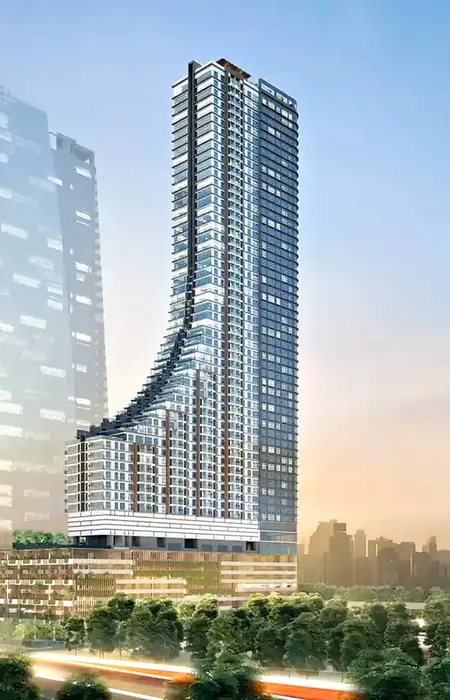 The Khaya Residences tower, used to pick a level and open its view.