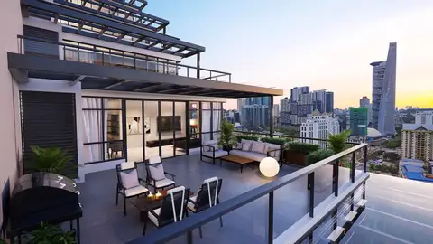 Artist's impression of the terrace at Signature X-Suite Type X18.